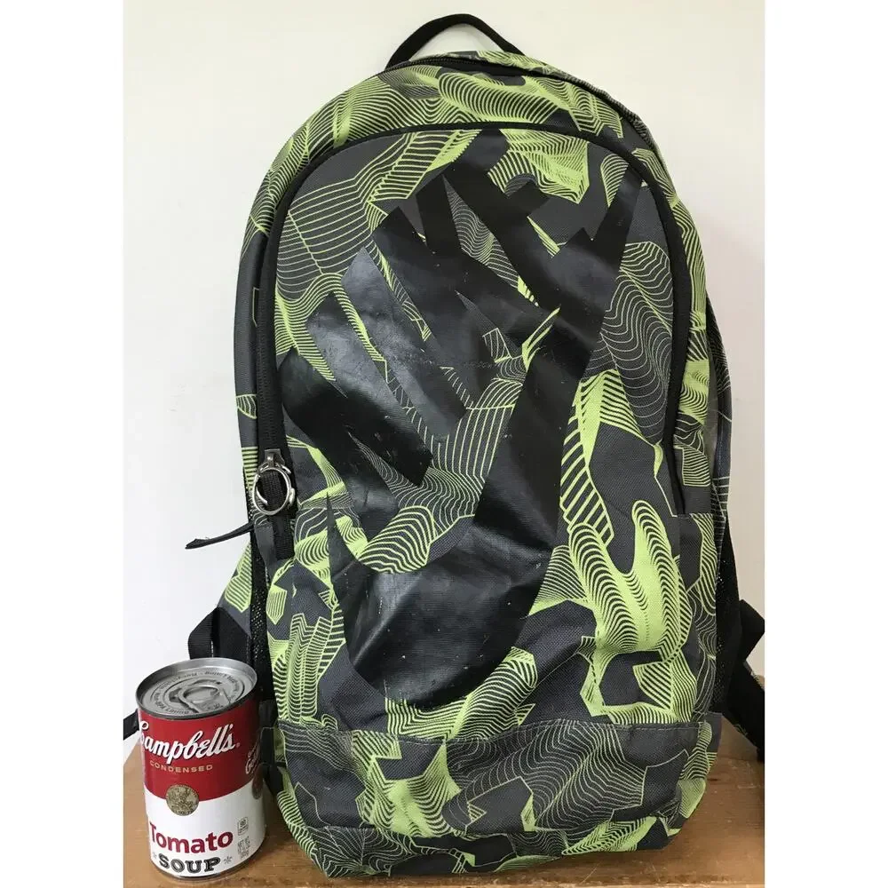 Nike Black Green Backpack School Book Travel Carry On Athletic Gym Bag 19